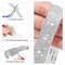 4 Rolls Self-Adhesive Crystal Rhinestone Ribbon, Diamond Bling Ribbons with 2 mm Rhinestones Sticker for Arts Crafts Wedding Birthday Party DIY Event Car Phone Decoration(Silver)